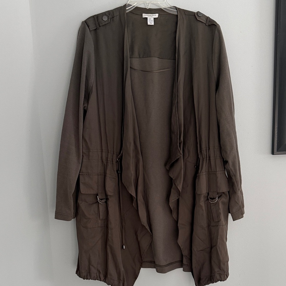 Carolina Belle Dark moss green/ brown Utility Jacket
